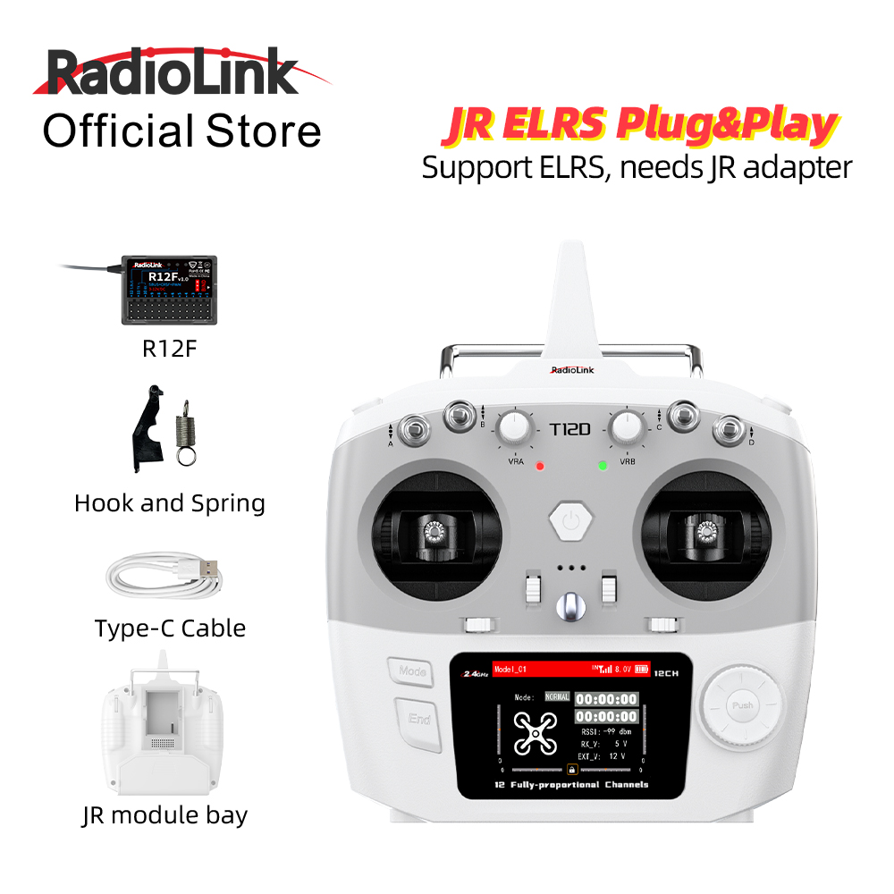 Drone Gimbal Controller - RadioLink T12D JR-module, 12 kanalen, 2,4